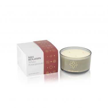 White Pomegranate 3 Wick Candle -1